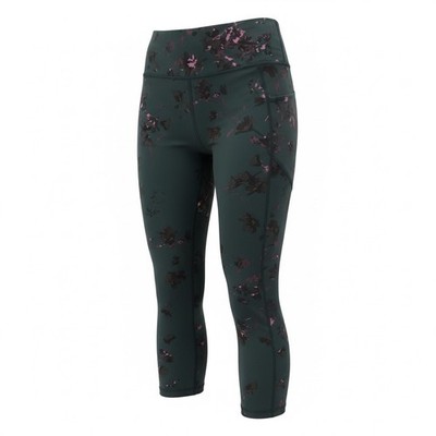 Sweaty Betty Zero Gravity 3/4 Cropped Leggings Size Med Blue Abstract Floral Gym