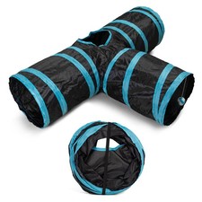 Cat Tunnel, 3 Way Cat Tunnels for Indoor Cats, Foldable Cat Tubes and Tunnels...