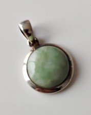 Pendentif en Jade et Argent Sterling 925 (3,3 g)