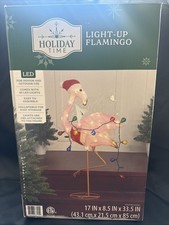 32" Light Up Fluffy Christmas Flamingo Decor, In And Outdoor Christmas In July 
