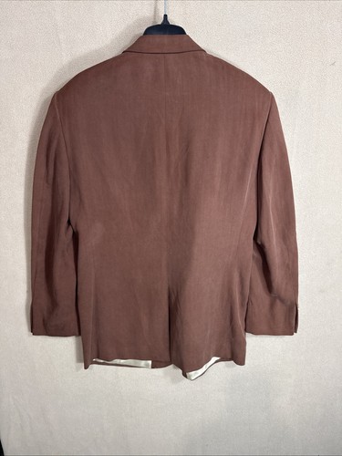 Bill Blass Black Label Rust Herringbone 85% Silk Wool Sport Coat 41R 2 button - Picture 8 of 13