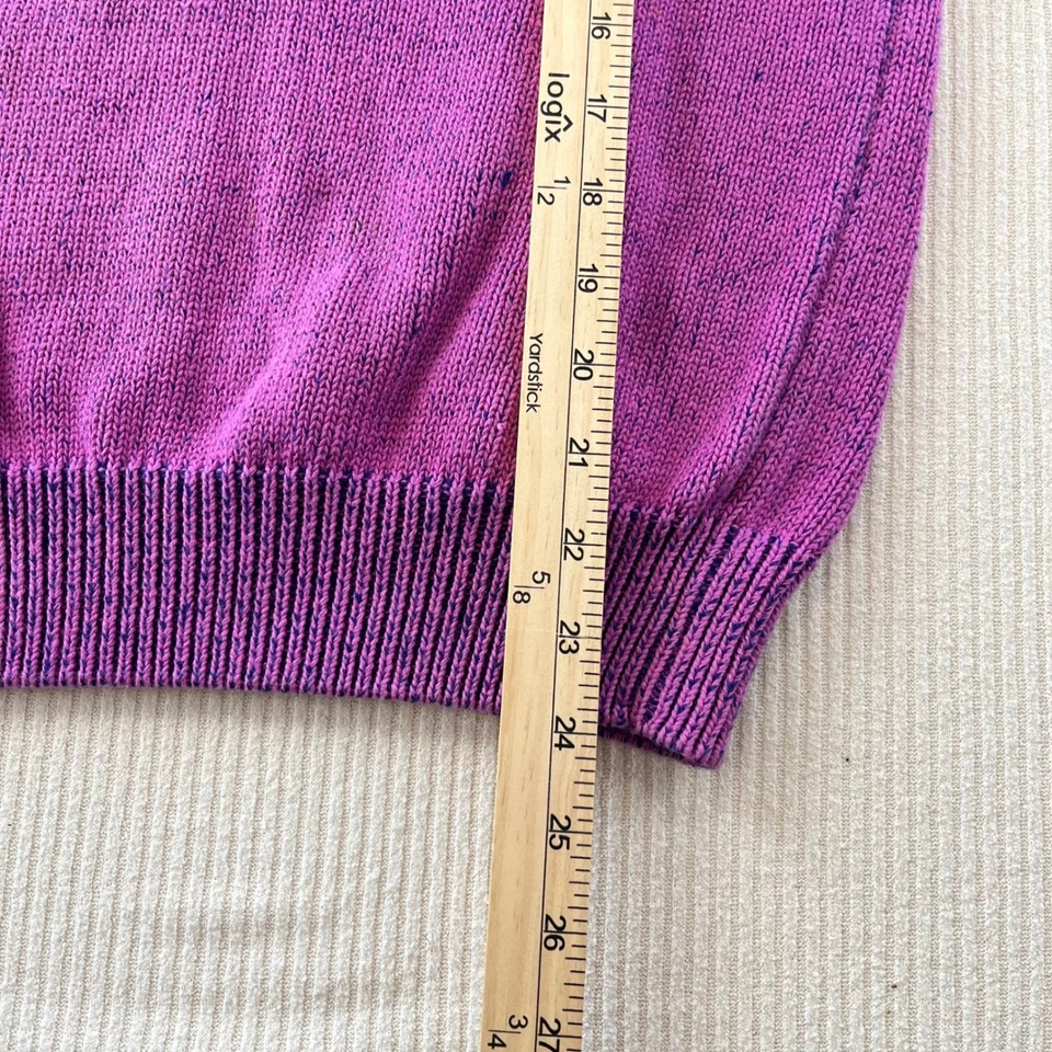 Suéter De Colección IZOD CLUB Púrpura Tejido Geométrico Para Mujer Mediano 100% Algodón Foto 4 de 4