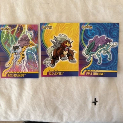 Raikou, Entei, Suicune Pokemon Card Topps TV Animation Edition - Image 1 of 4