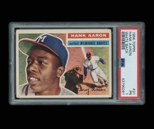 1956 Topps Hank Aaron #31 White Back PSA 1