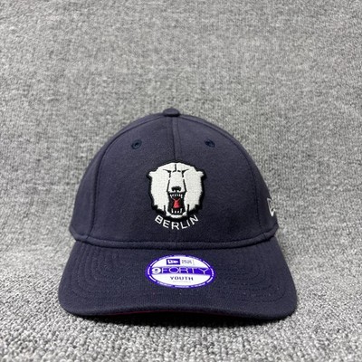 New Era Berlin 9FORTY Strapback Navy Youth Baseball Cap Hat