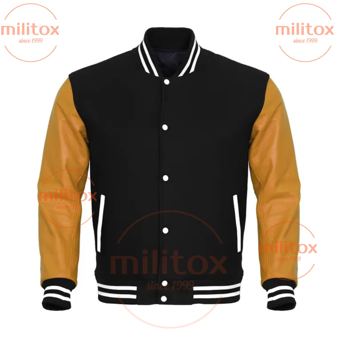 Varsity Jacket – Wool Body & Leather Sleeves | Premium Quality, Free Shipping,