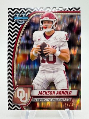 2024 Bowman University Chrome JACKSON ARNOLD Black White Stealth 34/48 #80