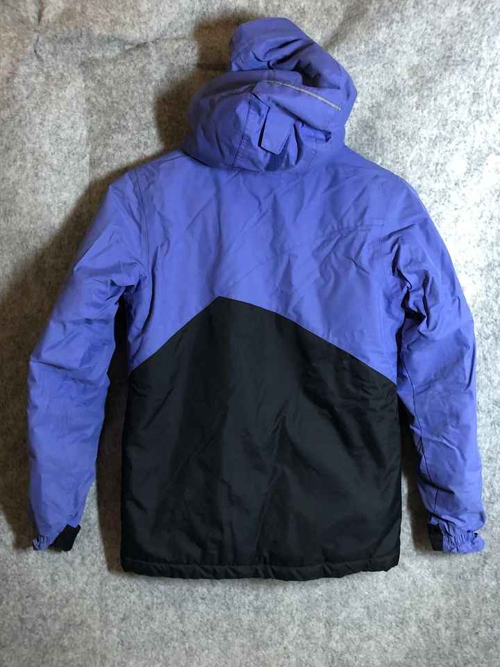 Columbia 青少年夹克中号 10/12 紫色连帽未成年羊毛衬里 SG4269 — 第 2/4 张图片