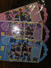 Stitch Cartoon Sticker Sheets Set, Multicolor 3 Packs. 3 Sheets Each Pac