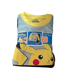 Pikachu Pokemon Kids Pajama Set Yellow Heather Gray