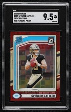 2024 Donruss Optic Preview Red Pandora Prizm Spencer Rattler SGC 9.5 Mint+ 00ji