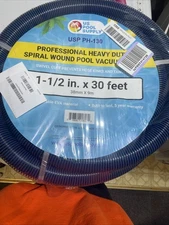 U.S. Pool Supply Pool Vacuum Hose - 1-1/2" x 30' Professional Heavy Duty Pool .