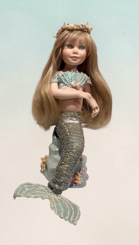 Danbury Mint “Serena” Porcelain Mermaid Collectible Doll