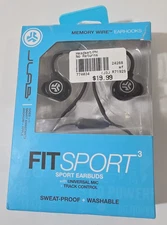 FIT SPORT3 EARBUDS UNIVERSAL MIC MEMORY WIRE EARHOOKS   JLAB  Open Box