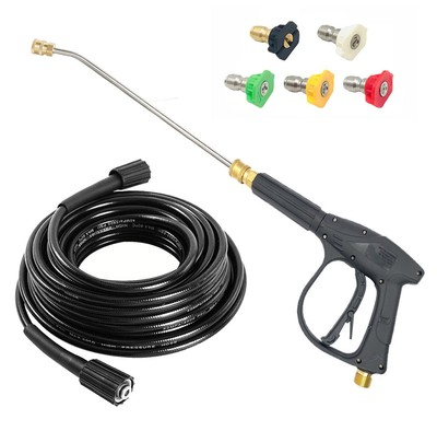 #ad 4000PSI High Pressure Power Washer Spray Gun Wand Lance Nozzle Tips Kit M22 14 $16.80