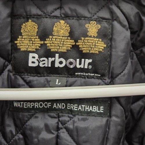 Barbour Berwick Herringbone Grey Waterproof Breathable Coat Jacket Size Large - Picture 4 of 10