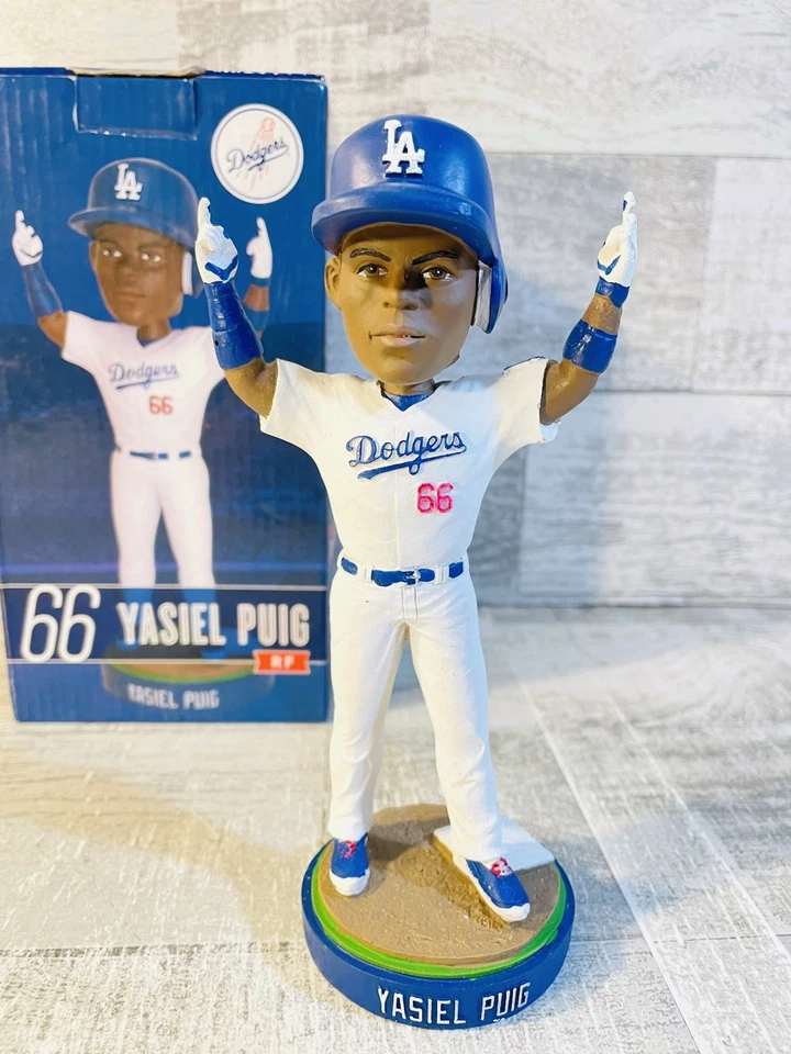NOVO Yasiel Puig 2014 Los Angeles LA Dodgers Bobblehead SGA MLB sorteio de beisebol - Imagem 2 de 4