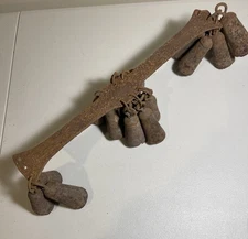 Antique African/Yoruba Tribe, Iron Dance Bells Set 18 Bells w/Clappers R5A