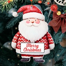 Santa Ornaments - 2025 Santa Claus Ornaments for Tree, Santa Christmas Orname...