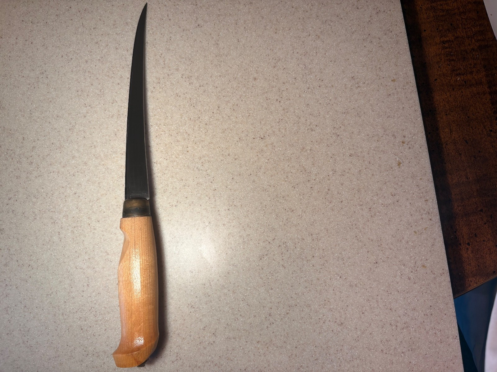 Vintage J. Marttiini Rapala Enscribed Fish Fillet Knife w/Leather Sheath Finland