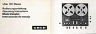 Uher 724 Stereo Operating Instructions in German & English + Multiple Wiring Diagrams ** from €6.45