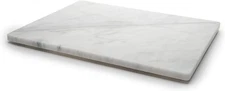 Home Basics Multi-Purpose Pastry Marble Tray Cutting Board Slab with Non-Slip Fe