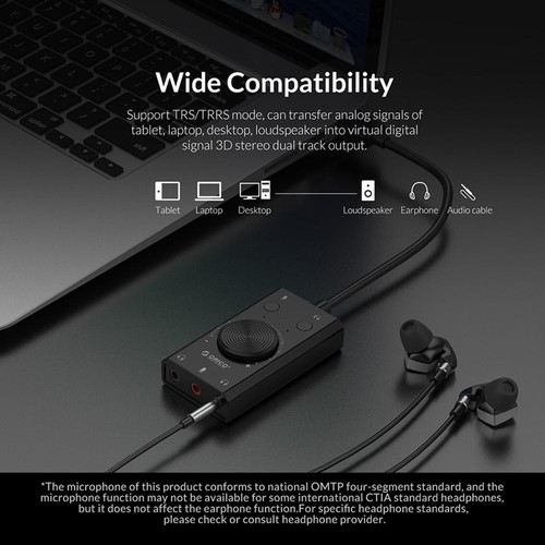 2-in-1 15Hz-25KHz Universal External USB Driver-Free Sound Card LED Indicator A - Afbeelding 10 van 13