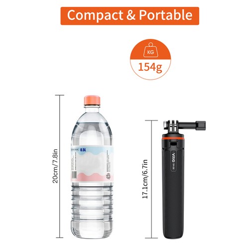 VRIG Sports Camera Selfie Stick Tripod Stand Aluminum Alloy 51cm/20.1in New J6J1 - Picture 4 of 10