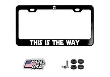 This Is The Way Star Wars License Plate Frame - Black Powder Coated Metal