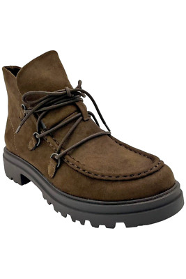 Bella Vita Women's Xandy Lace-Up Side Zip Ankle Booties Brown