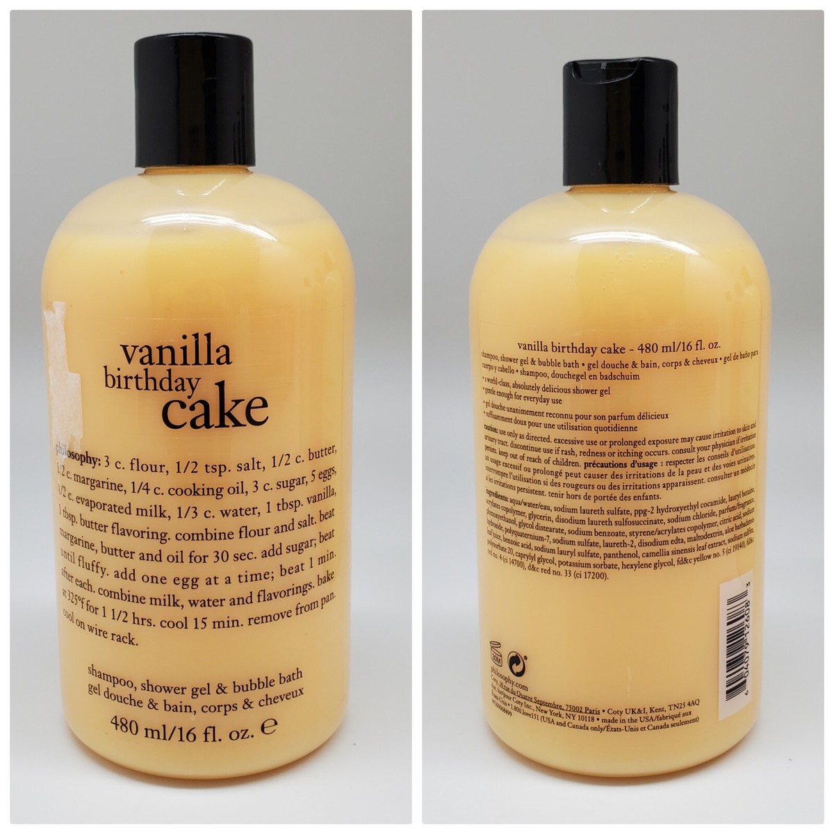 PHILOSOPHY IN Shampoo, Shower Gel, Bubble Bath 16 fl oz Each