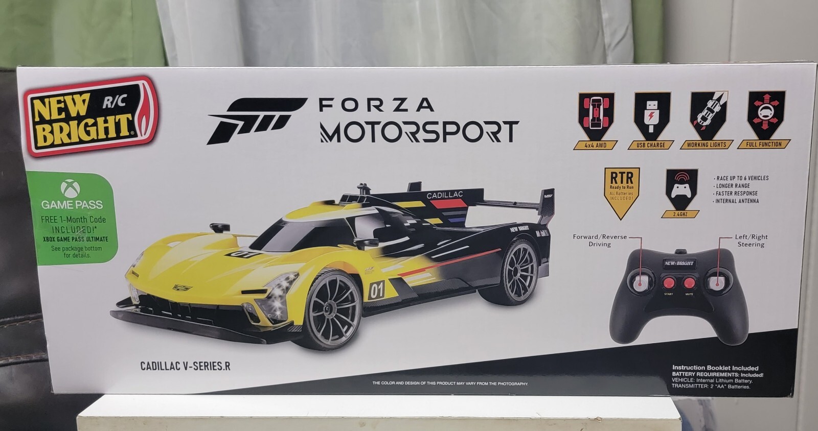 Lot of 5 Bright Remote Control 4x4 Forza Motorsport Cadillac V-series  RC car.