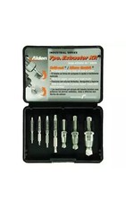Alden 7017P Drill/Extractor Set,7 Pc, 5-1/2 In Cap