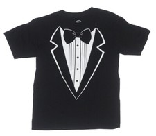 Boys Tuxedo Bow Tie Short Sleeve T-Shirt