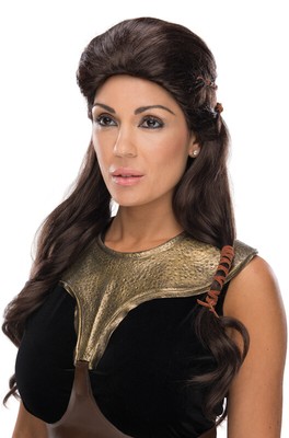 Brand New Queen of Sparta Warrior Deluxe Gorgo Adult Costume Wig