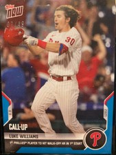2021 TOPPS NOW MLB Card #332 Luke Williams Call Up! SP 07/49