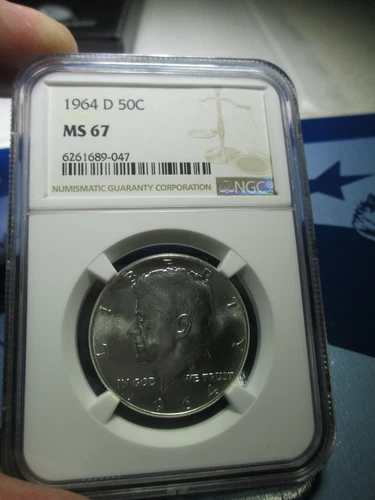1964 D P NGC ERROR LABEL KENNEDY HALF DOLLAR MS 67 - MINT STATE CERTIFIED COIN