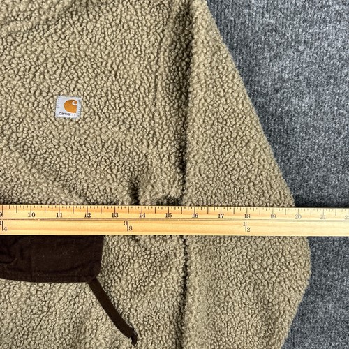 Carhartt Hoodie Youth Size 7 Brown Deep Pile Fleece Anorak Pocket Boys - Picture 3 of 10