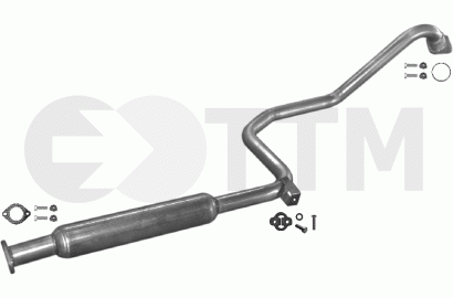 Silencieux Intermédiaire+ Pour Nissan Almera 1.4/1.6 1995-2000 - BFC - Neuf Garantie 2 Ans