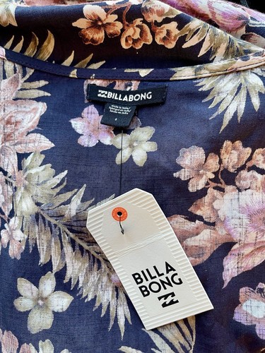 BILLABONG Easy Love Multicoloured Floral Summer Beach Wrap Midi Dress Size 6 - Picture 7 of 11