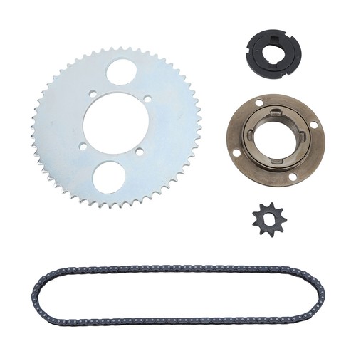 T8F Kit Pignone Catena Acciaio 116 Link Catena Trasmissione Con Ruota Libera Sdentata LJ - Foto 9 di 22