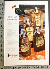 1934 HOLIDAY CHRISTMAS SEAGRAMS WHISKEY BOURBON LIQUOR COCKTAIL BAR AD 31054