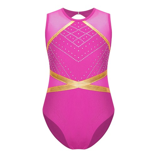 Kids Girls Leotard Childern Jumpsuit Ballet Bodysuit Athletic Dancewear Teens - Picture 70 of 86