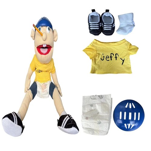 60cm Jeffy Hand Puppet Plush Children Soft Doll Talk Show Party Props Christmas - Picture 14 of 24