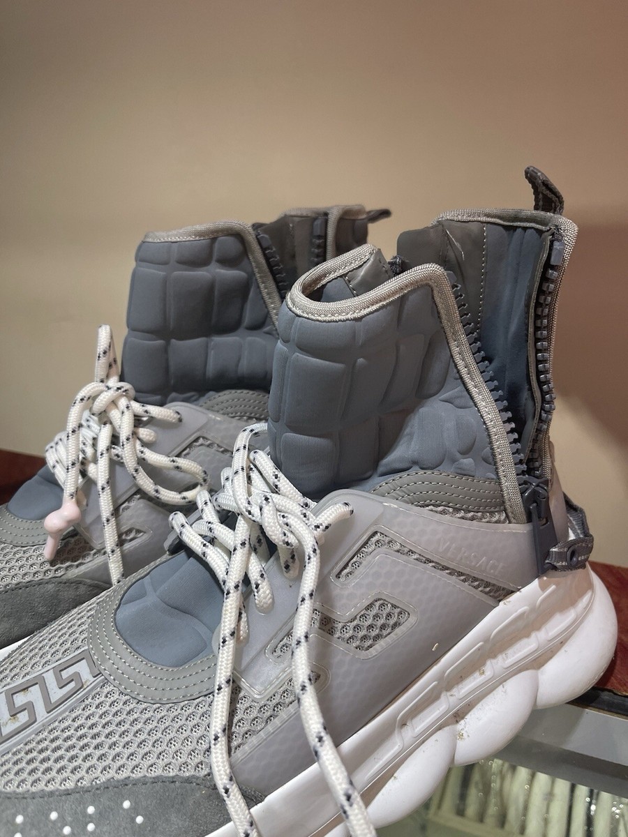 100% Authentic VERSACE CHAIN Reaction High Top SIZE 42.5 LIMITED