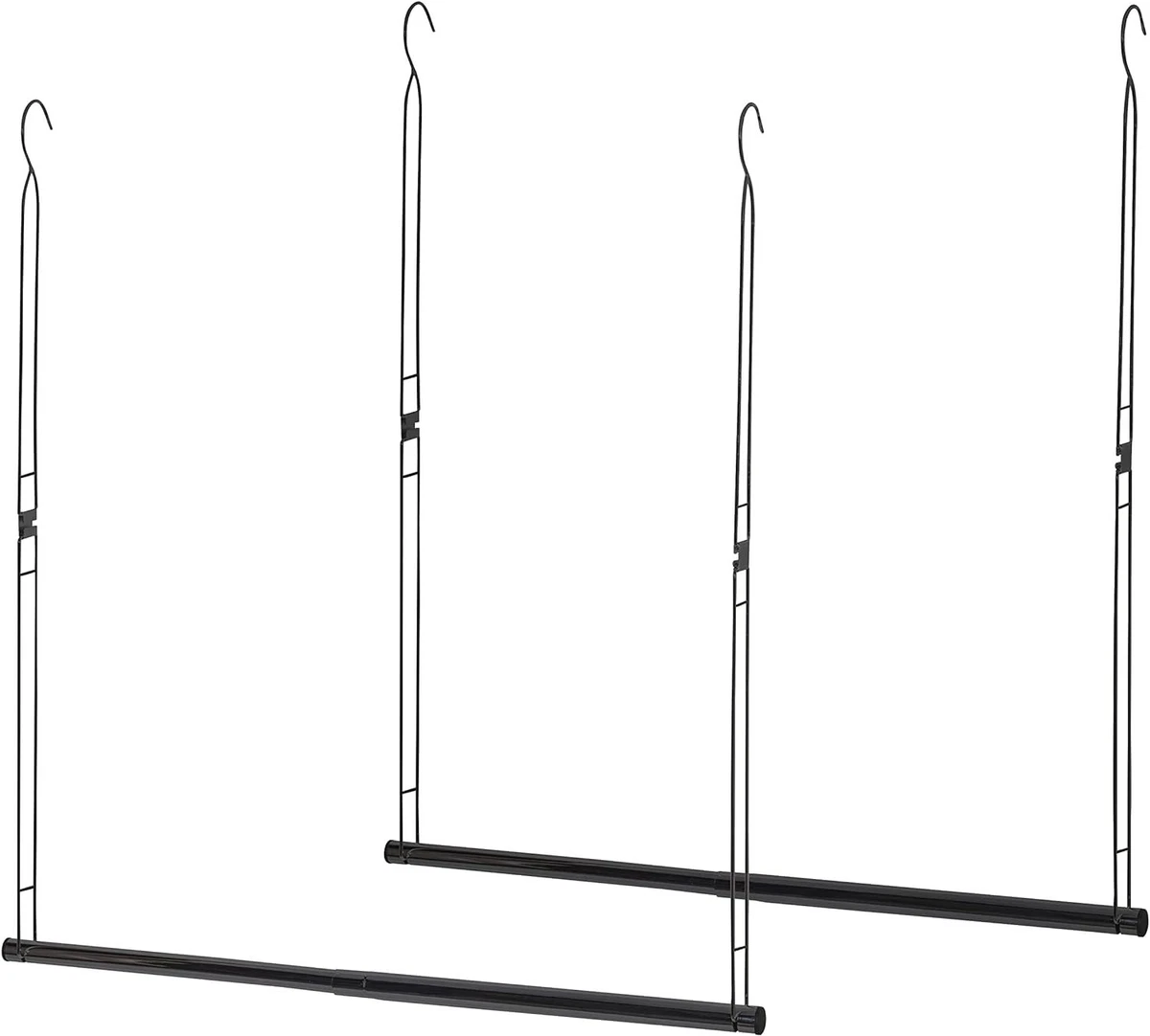 STORAGE MANIAC Adjustable Width and Height Closet Hanging