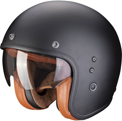 SCORPION Jethelm Belfast Evo Luxe matt schwarz ECE 22.06 Sonnenvisier XL 60/61