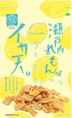 Maruka, Ikaten Lemon, Crispy Squid Tempra Snack, Lemon Flavor, 65g