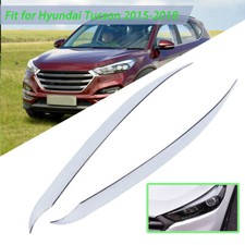 Chrome For Hyundai Tucson 2016-2018 Plated Head Light Lamp Headlight Cover Trim