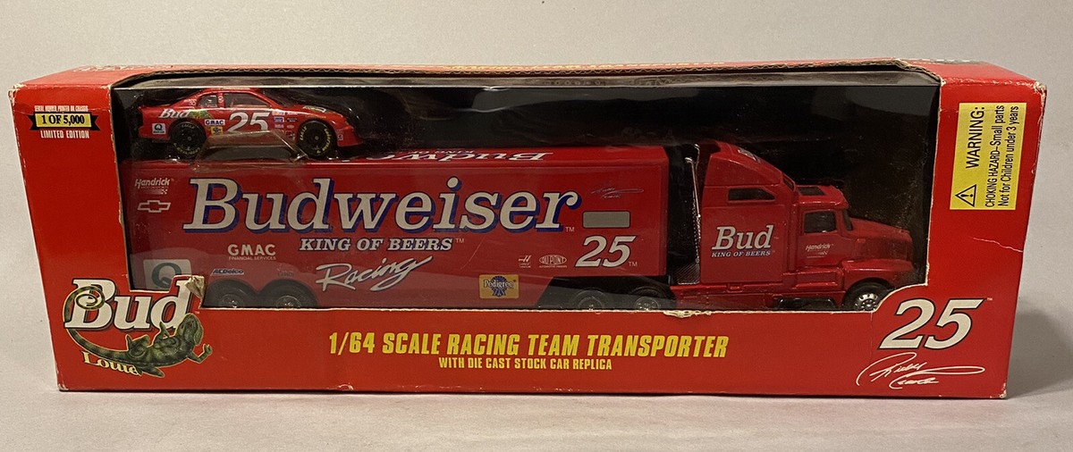 Vtg Racing Champions Budweiser 1/64 Scale Racing Team Transporter